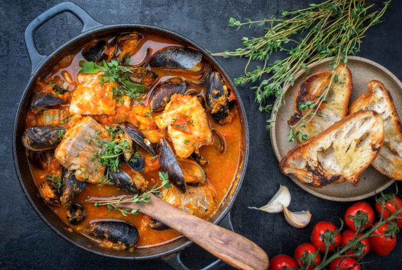 Irish Seafood and Chickpea Stew