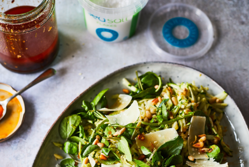 Green Orzo Salad with Cornish Sea Salt Flakes