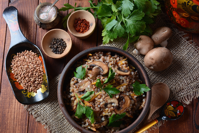 Buckwheat with Mushrooms