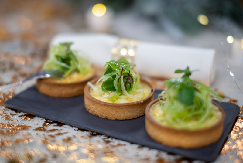 Leek, Brie, and Watercress Quiche